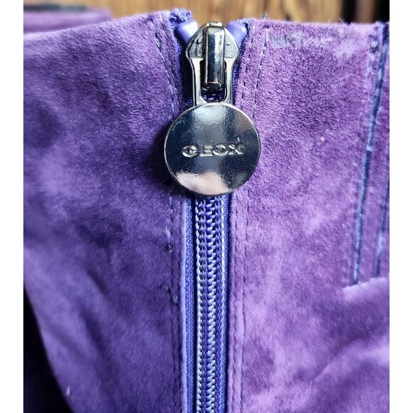 Women's "Respira" Purple Breathable Italian patent Goat Suede boots 38.5 Euro - Picture 5 of 6